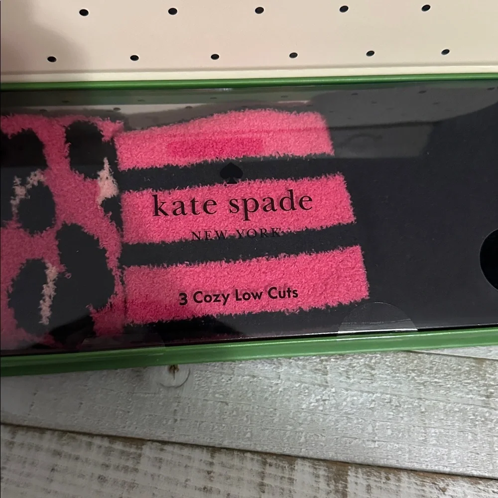 NIB Kate spade cozy fuzzy low cut socks box set